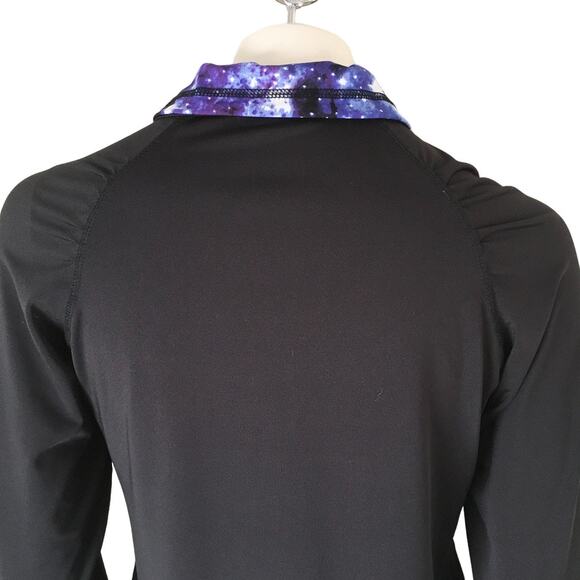 AVIVA Activewear Set Jacket and Shorts in Black Celestial Blue SZ M - Picture 6 of 14